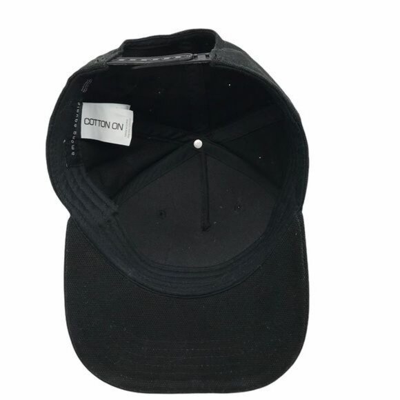 Among Equals Cotton On Blackcastle Snap Back Cap Hat Black Snapback Adjustable - Picture 7 of 10